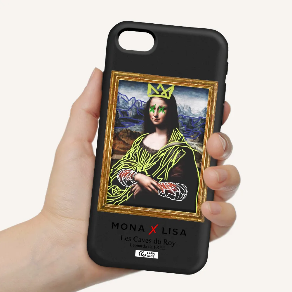 Monalisa Pop Art Apple iPhone se 2020 Silicone black Case