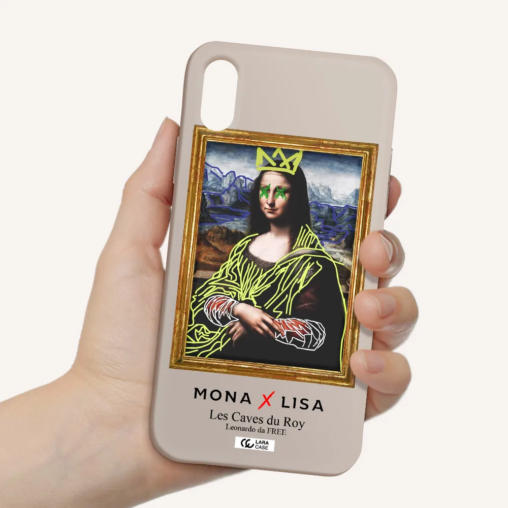 Monalisa Pop Art Apple iPhone X Silicone Stone Case