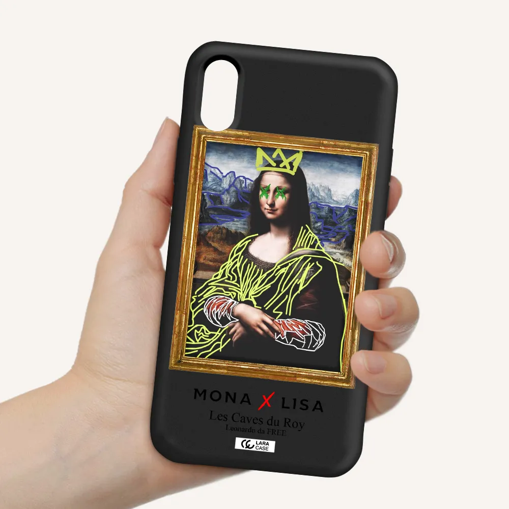 Monalisa Pop Art Apple iPhone XS Silicone black Case