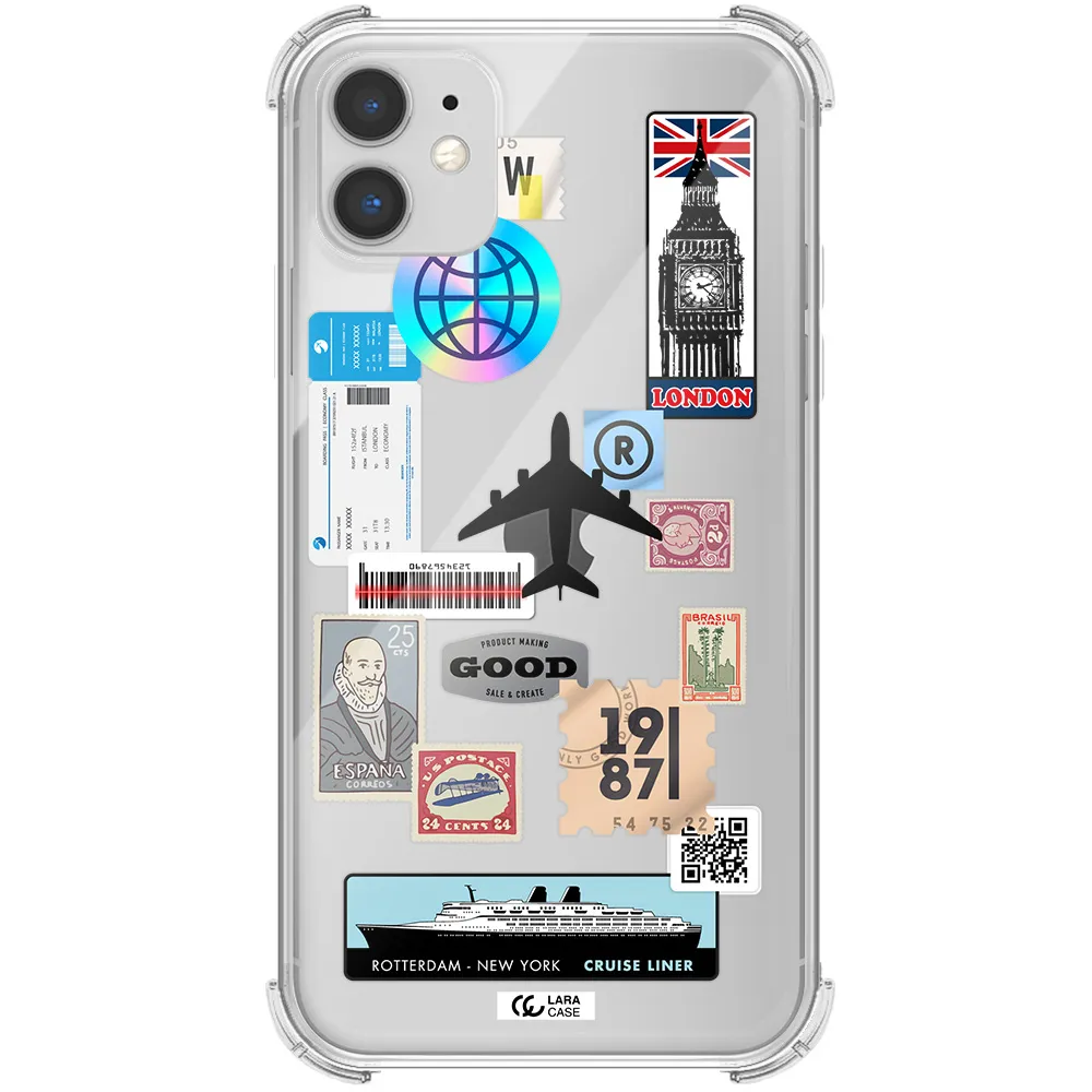 Stamp Stickers Apple iPhone 11 Clear PC Case