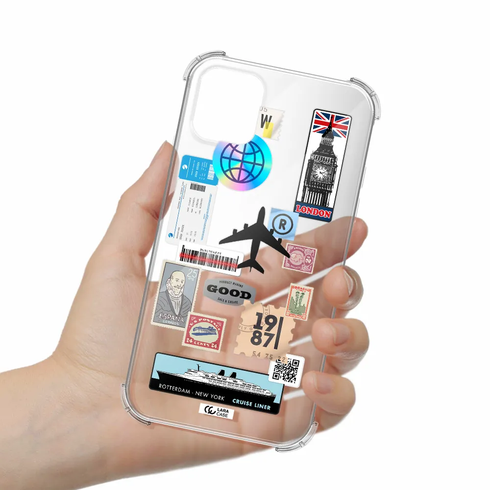 Stamp Stickers Apple iPhone 11 Clear PC Case