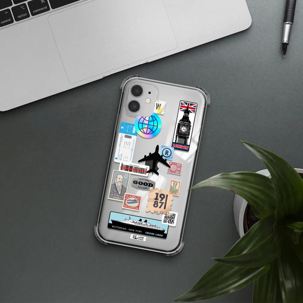 Stamp Stickers Apple iPhone 11 Clear PC Case