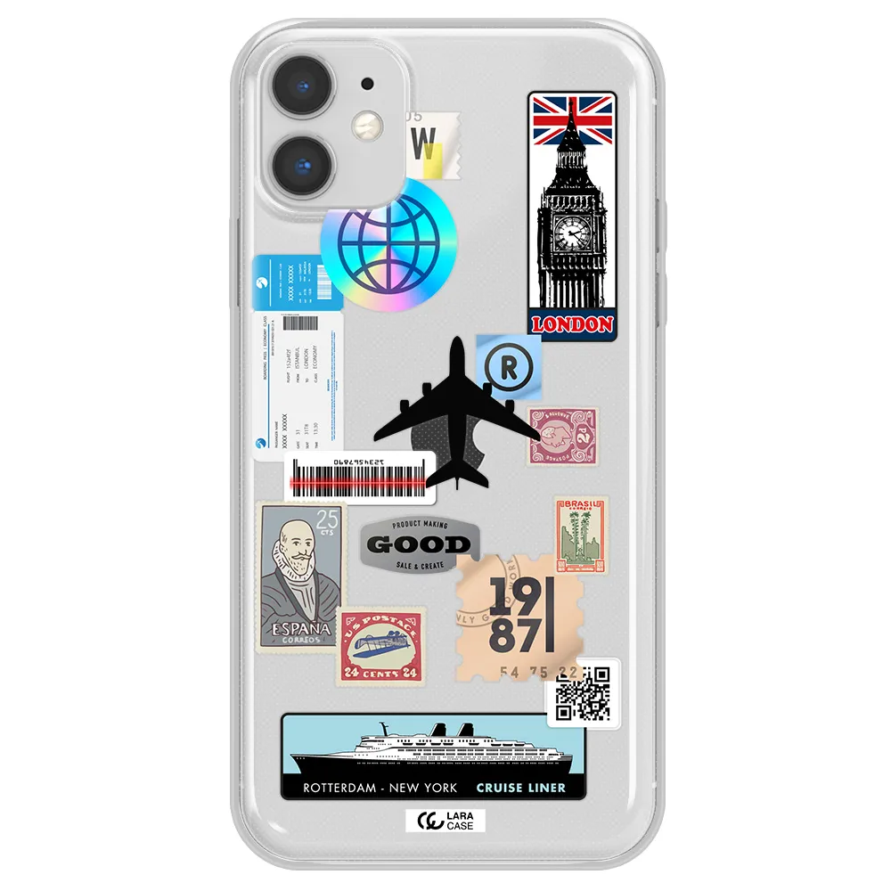 Stamp Stickers Apple iPhone 11 Clear TPU Case