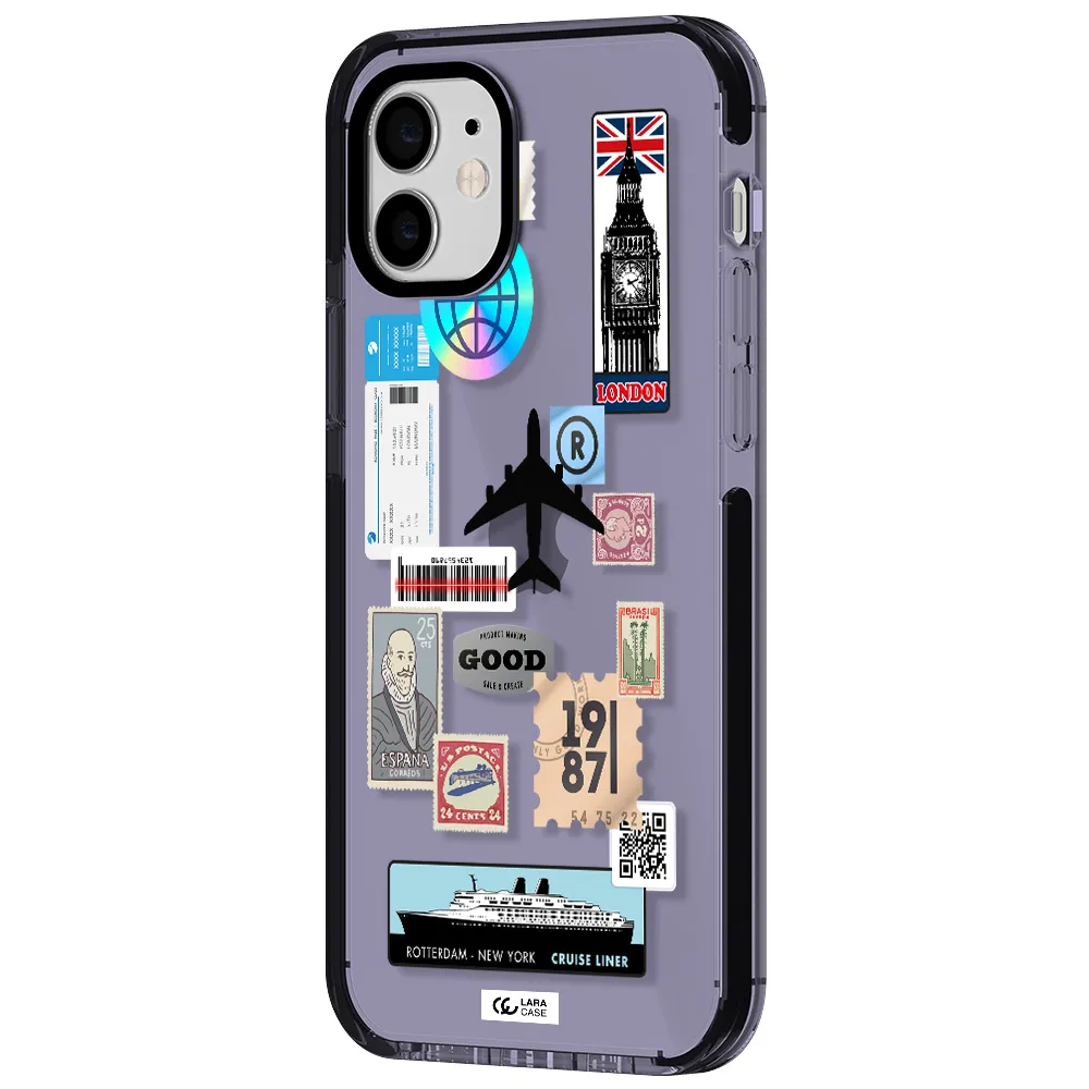 Stamp Stickers Apple iPhone 11 impact Lilac Case