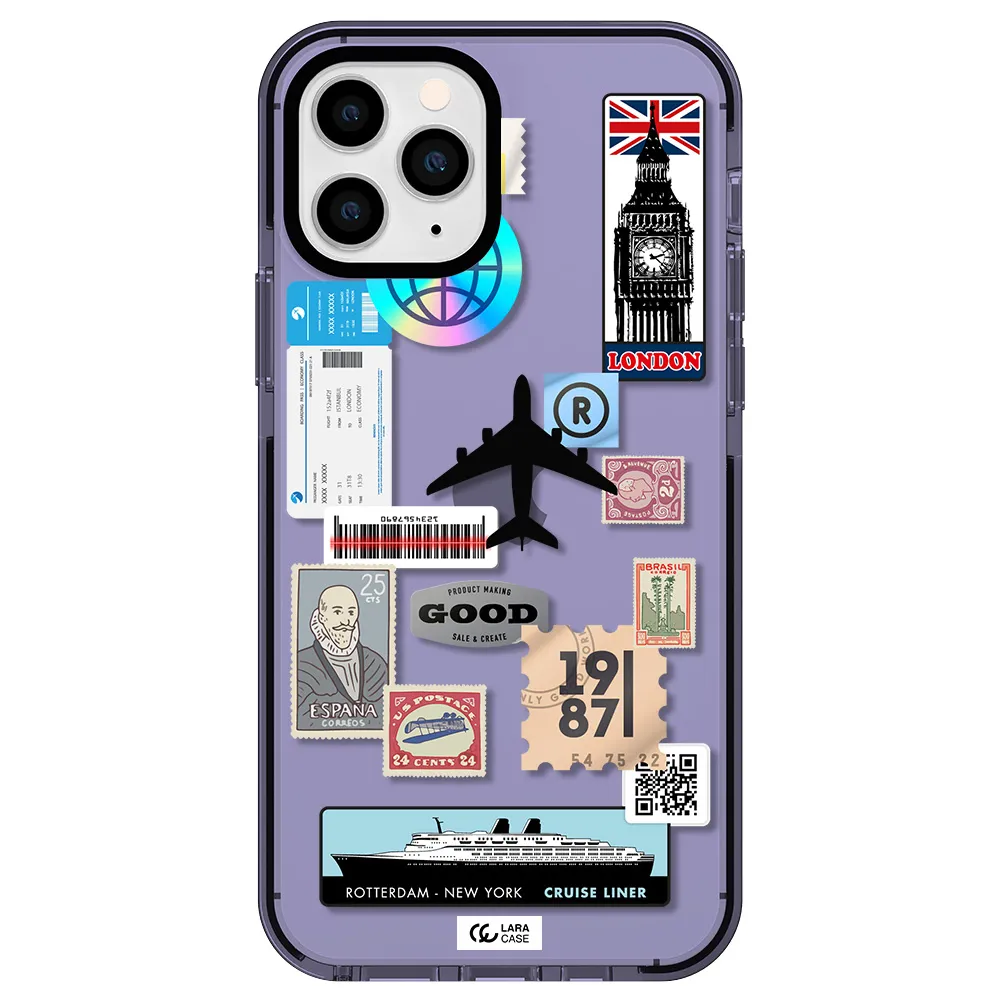 Stamp Stickers Apple iPhone 11 pro impact Lilac Case