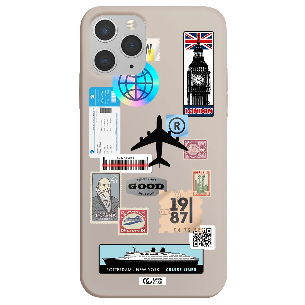 Stamp Stickers Apple iPhone 11 pro max Silicone Stone Case