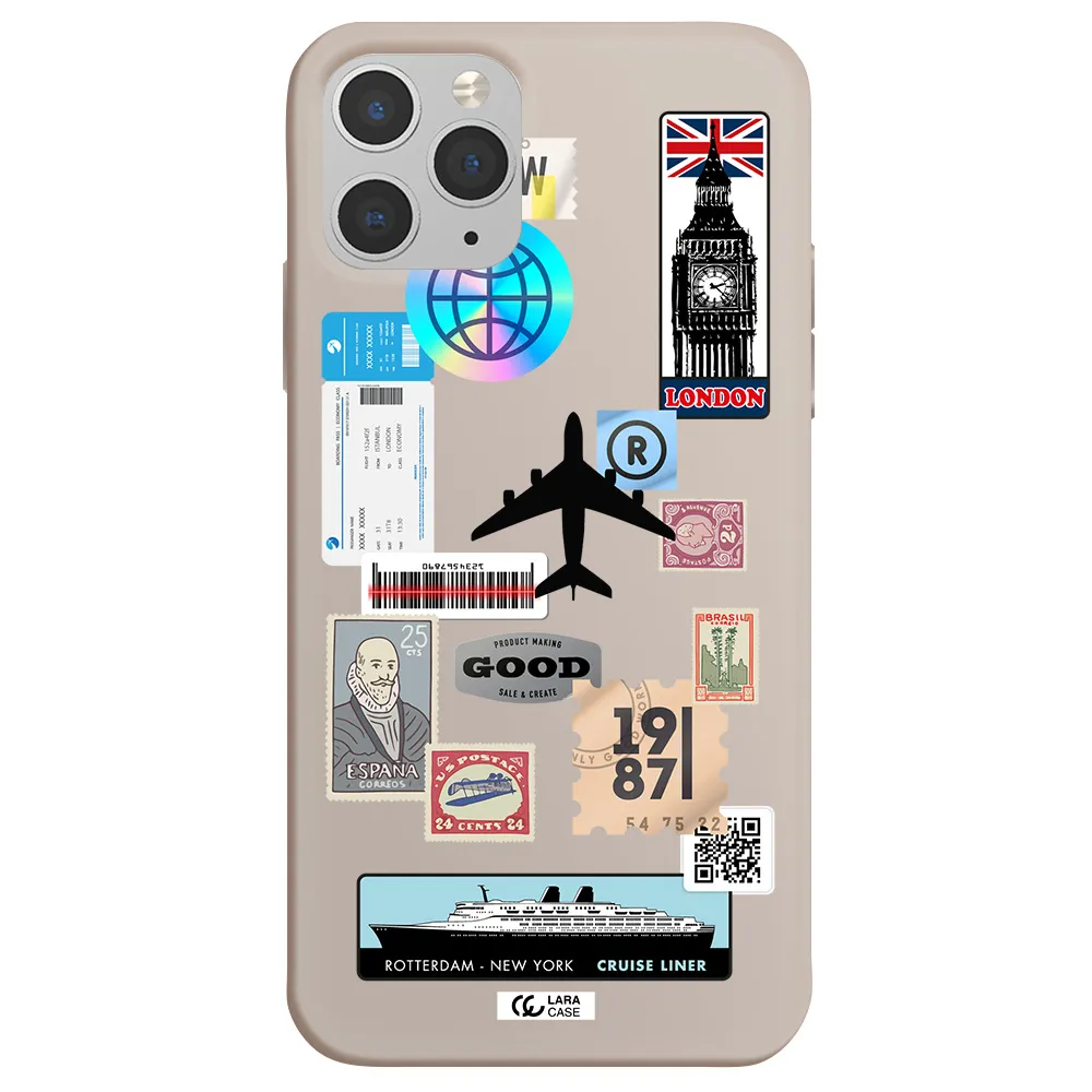 Stamp Stickers Apple iPhone 11 pro Silicone Stone Case