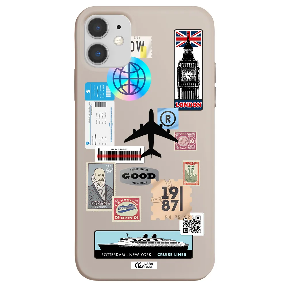 Stamp Stickers Apple iPhone 11 Silicone Stone Case