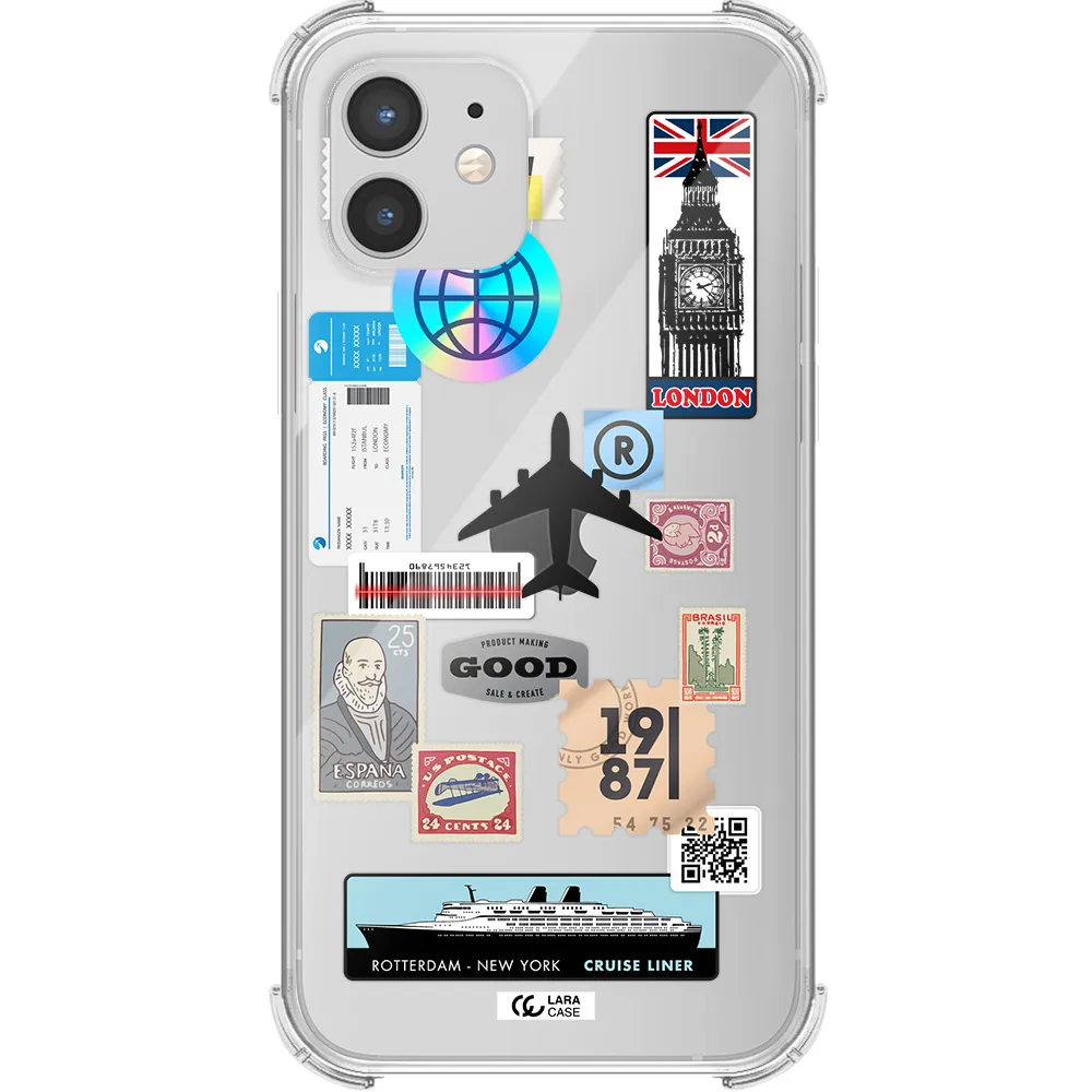 Stamp Stickers Apple iPhone 12 mini Clear PC Case
