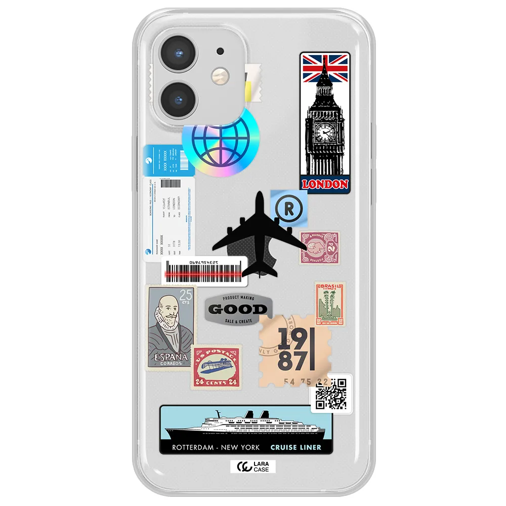 Stamp Stickers Apple iPhone 12 mini Clear TPU Case