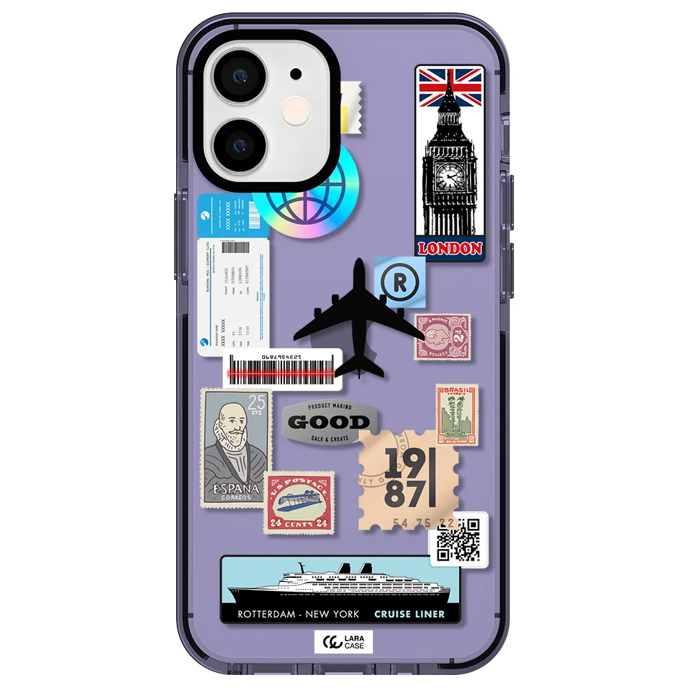 Stamp Stickers Apple iPhone 12 mini impact Lilac Case