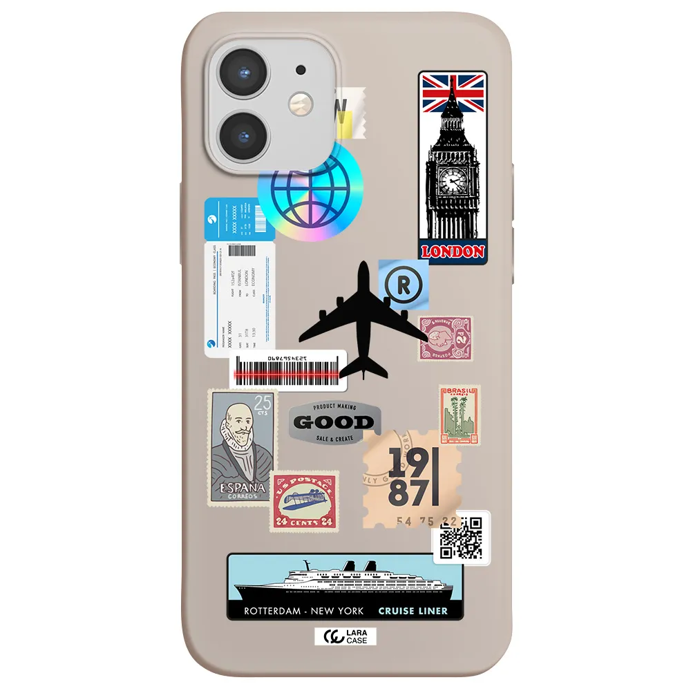 Stamp Stickers Apple iPhone 12 mini Silicone Stone Case