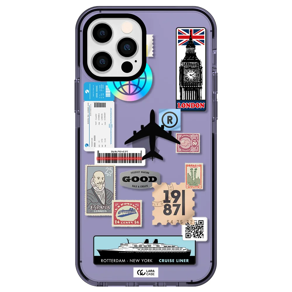 Stamp Stickers Apple iPhone 12 pro impact Lilac Case