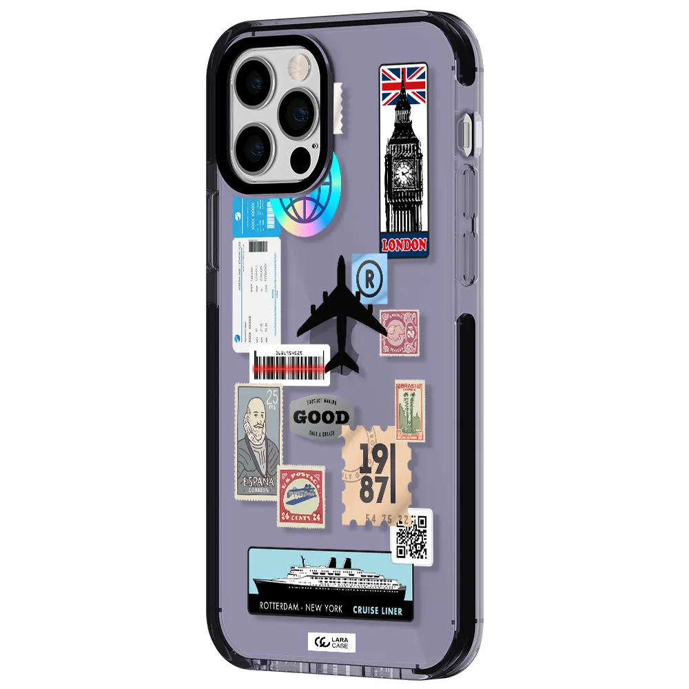 Stamp Stickers Apple iPhone 12 pro impact Lilac Case