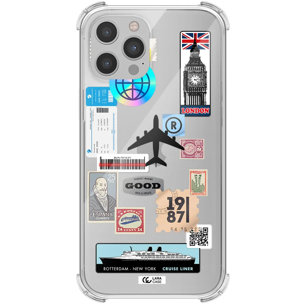 Stamp Stickers Apple iPhone 12 pro max Clear PC Case