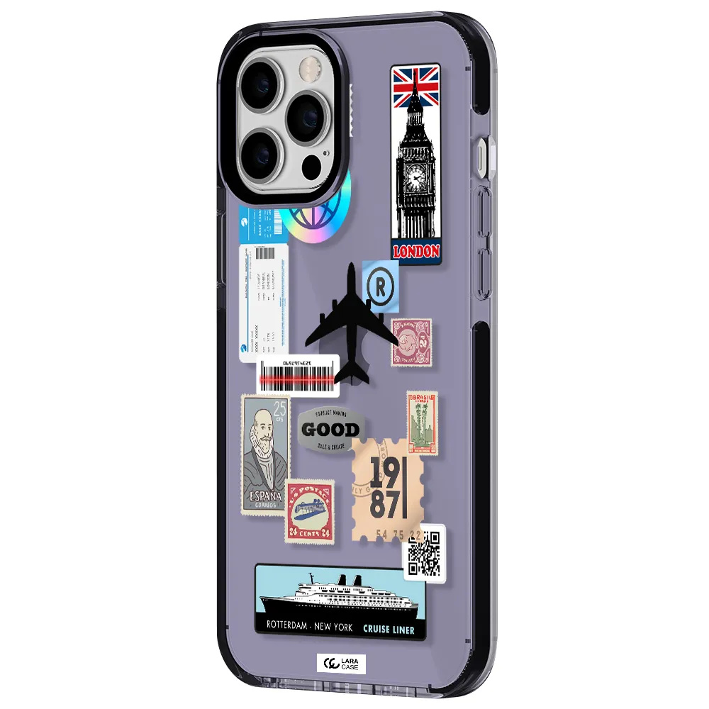 Stamp Stickers Apple iPhone 12 pro max impact Lilac Case