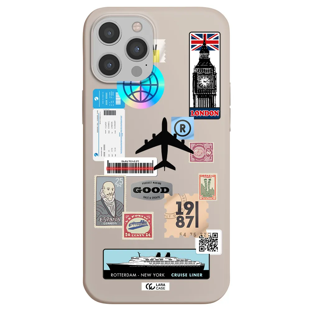 Stamp Stickers Apple iPhone 12 pro max Silicone Stone Case