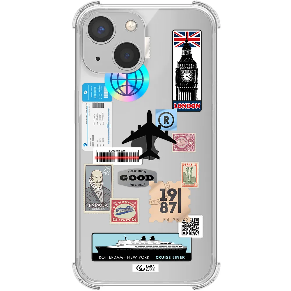Stamp Stickers Apple iPhone 13 Clear PC Case
