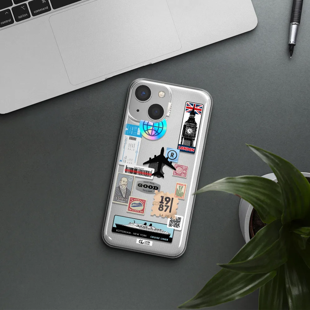 Stamp Stickers Apple iPhone 13 Clear TPU Case