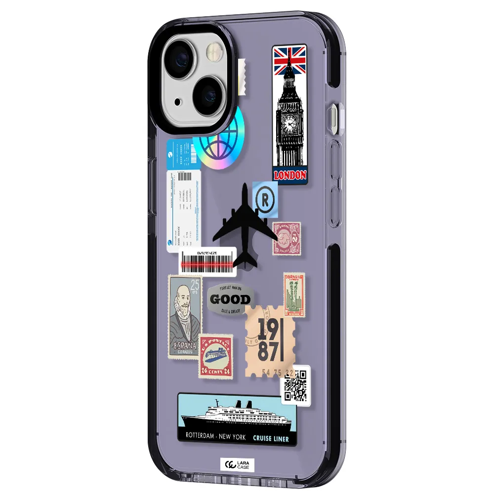 Stamp Stickers Apple iPhone 13 impact Lilac Case