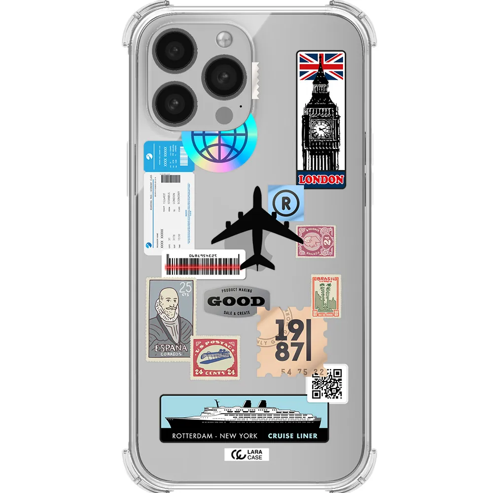 Stamp Stickers Apple iPhone 13 Pro Clear PC Case