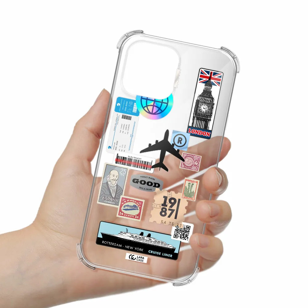 Stamp Stickers Apple iPhone 13 Pro Clear PC Case