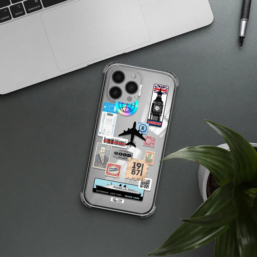 Stamp Stickers Apple iPhone 13 Pro Clear PC Case