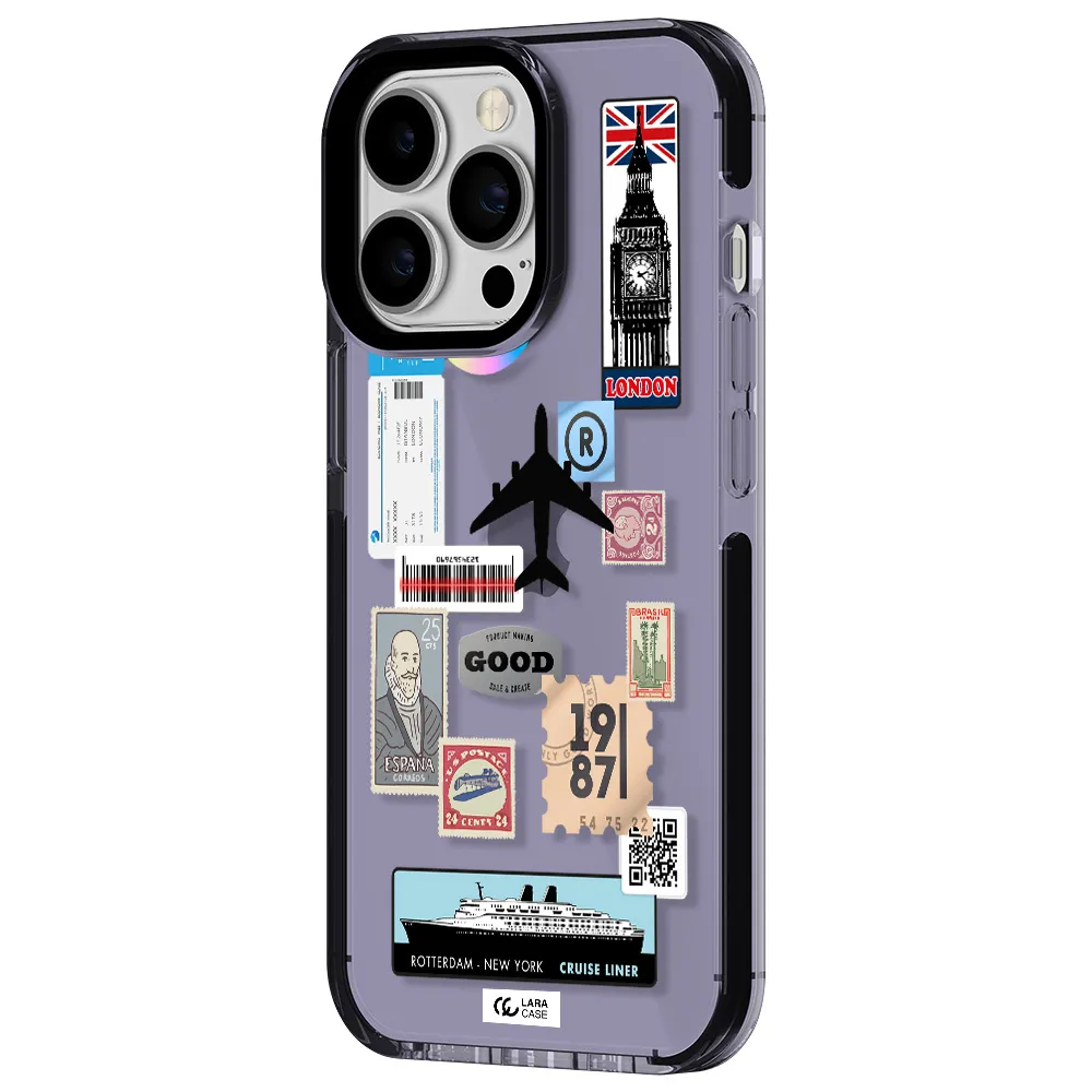 Stamp Stickers Apple iPhone 13 Pro impact Lilac Case