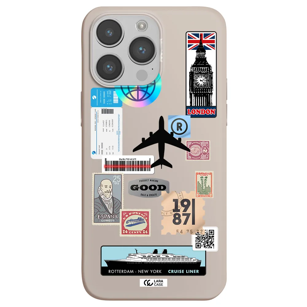 Stamp Stickers Apple iPhone 14 pro Silicone Stone Case