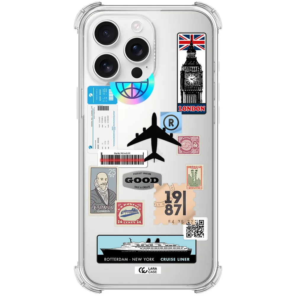 Stamp Stickers Apple Iphone 16 Pro Max Clear Pc Case