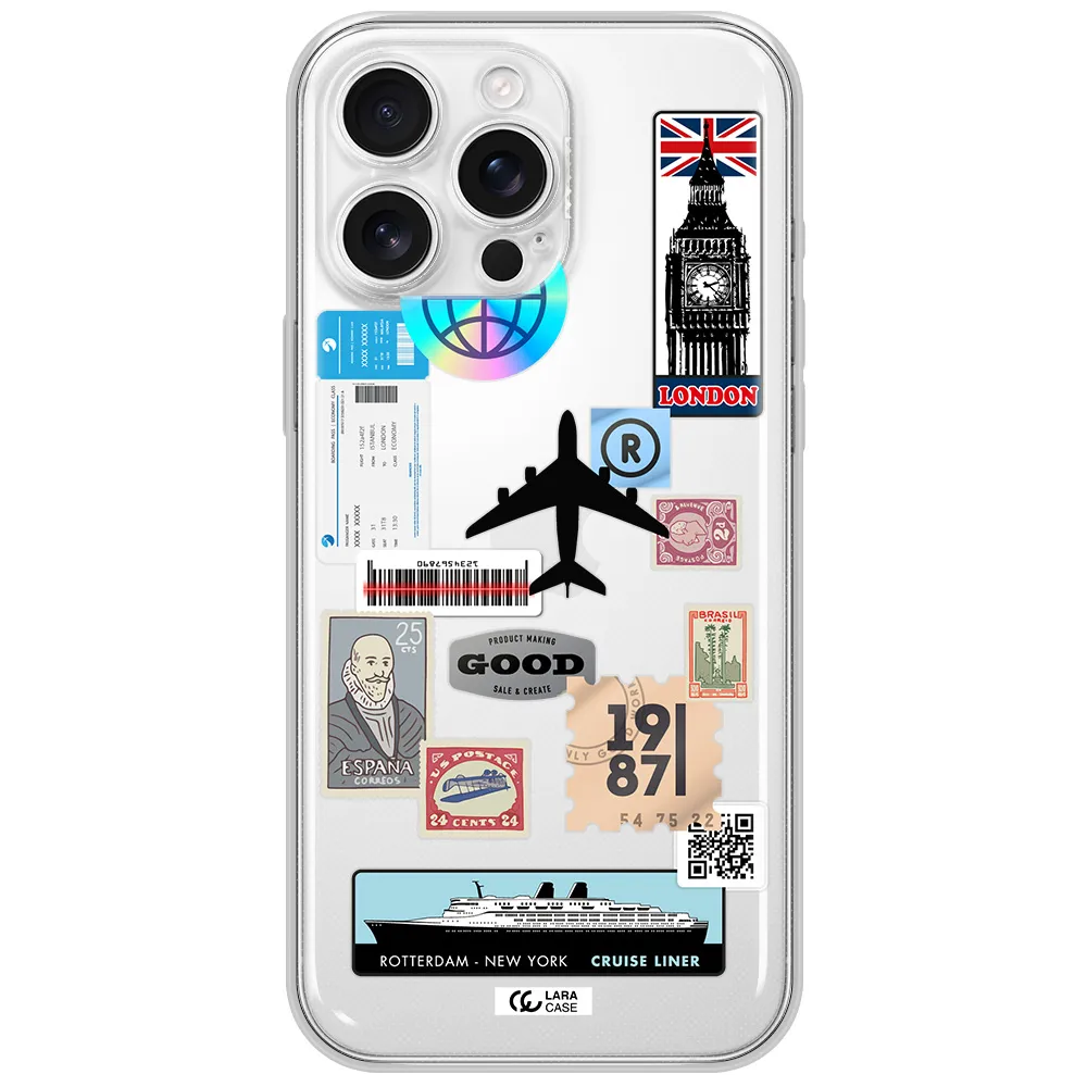Stamp Stickers Apple Iphone 16 Pro Max Clear Tpu Case