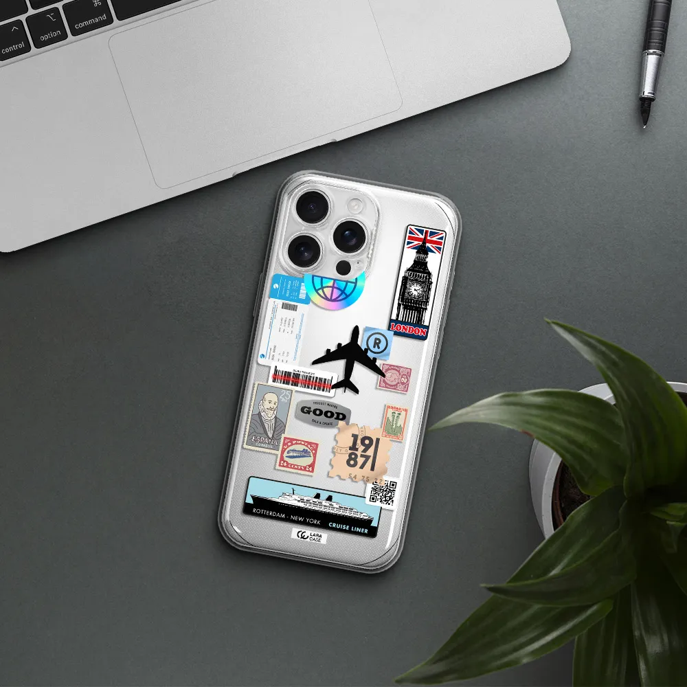 Stamp Stickers Apple Iphone 16 Pro Max Clear Tpu Case