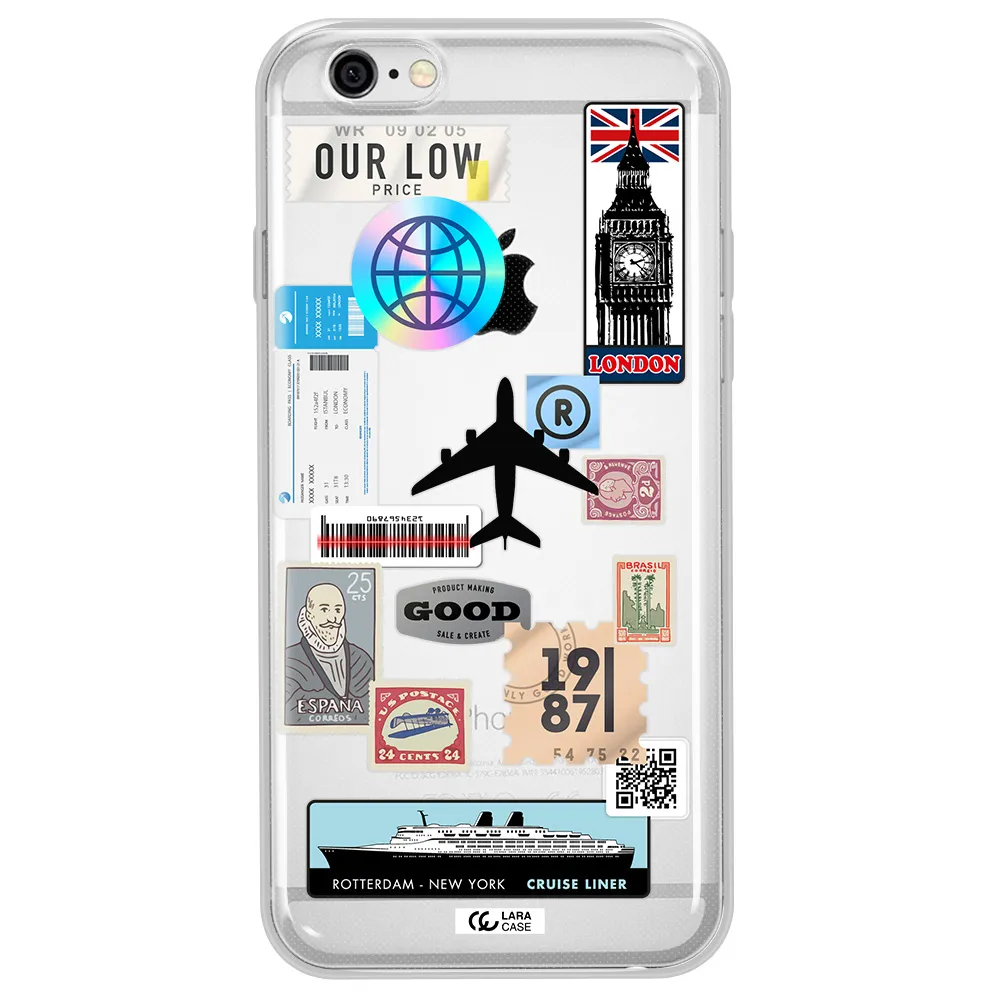 Stamp Stickers Apple iPhone 6 Clear TPU Case
