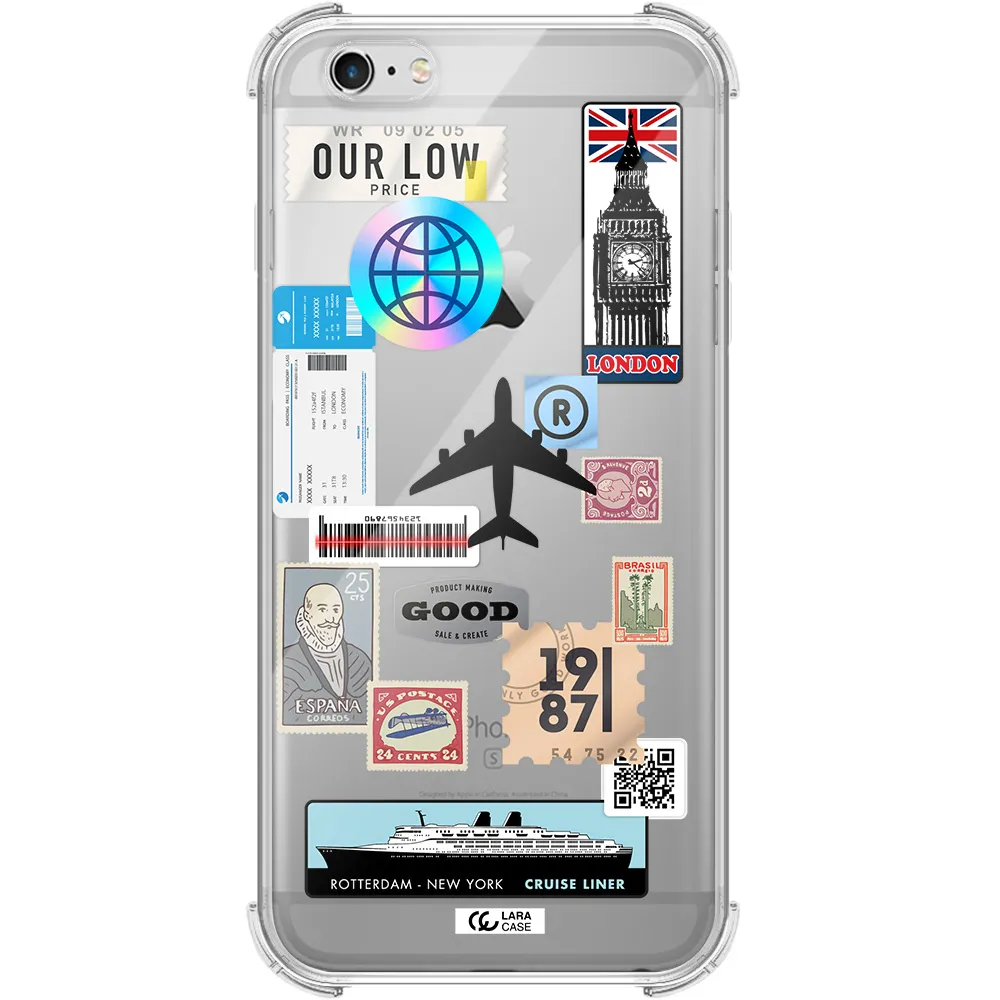 Stamp Stickers Apple iPhone 6 plus Clear PC Case