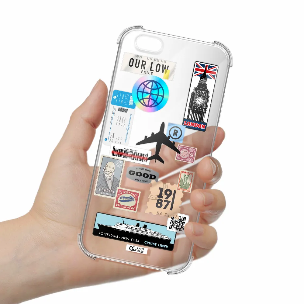 Stamp Stickers Apple iPhone 6 plus Clear PC Case