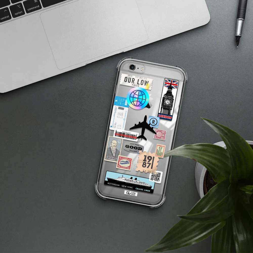 Stamp Stickers Apple iPhone 6 plus Clear PC Case
