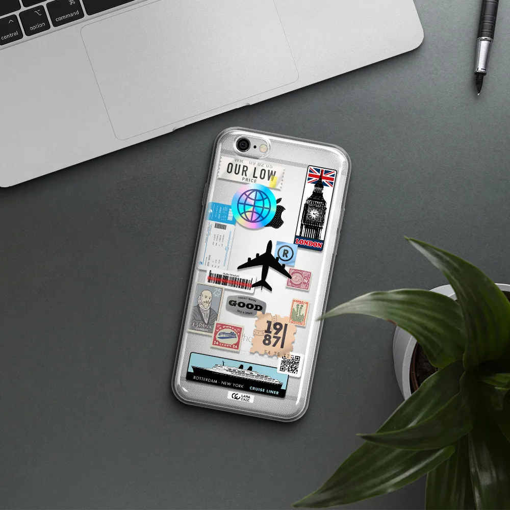 Stamp Stickers Apple iPhone 6 plus Clear TPU Case