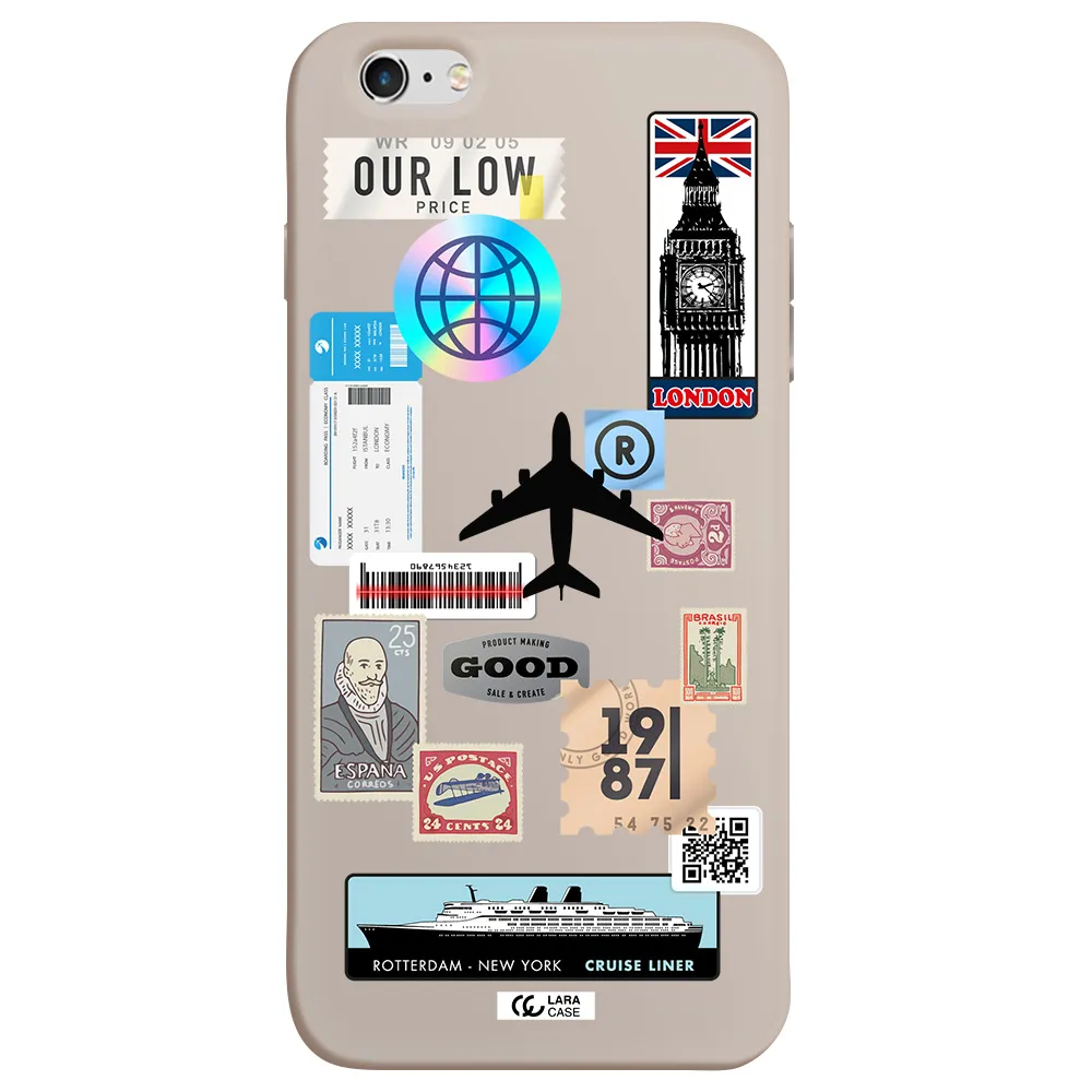 Stamp Stickers Apple iPhone 6 plus Silicone Stone Case