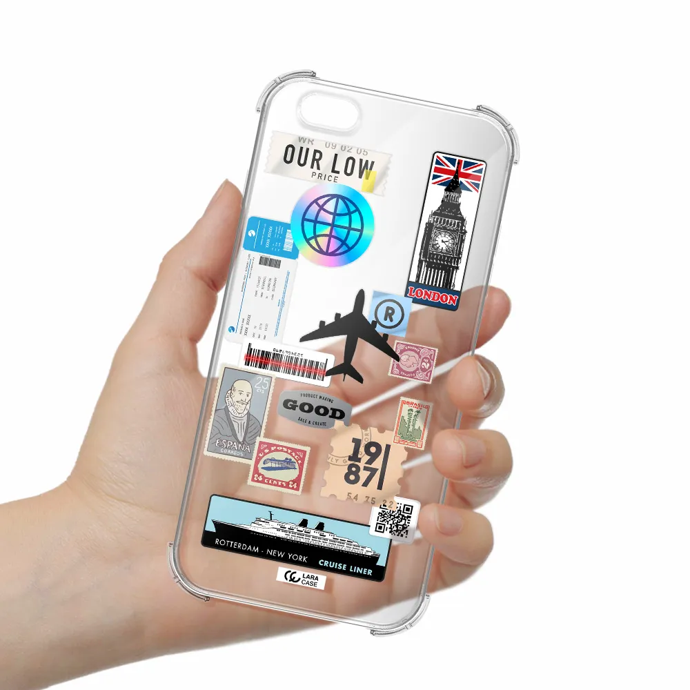Stamp Stickers Apple iPhone 6 s plus Clear PC Case