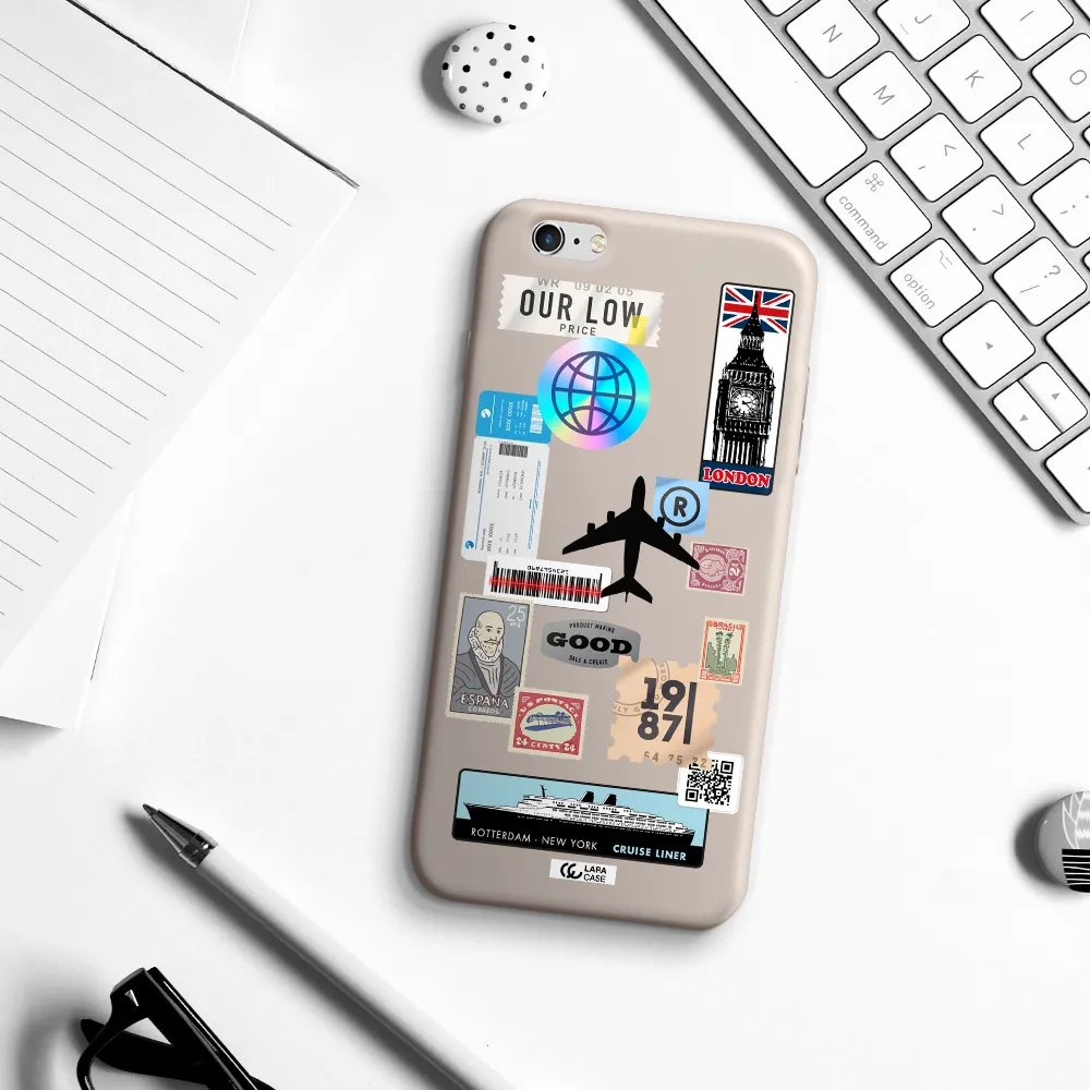 Stamp Stickers Apple iPhone 6 s plus Silicone Stone Case