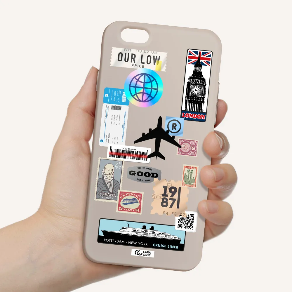 Stamp Stickers Apple iPhone 6 Silicone Stone Case