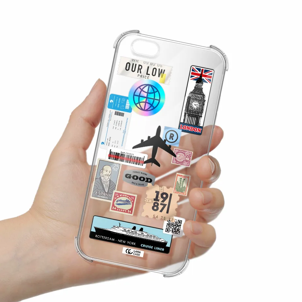 Stamp Stickers Apple iPhone 6S Clear PC Case