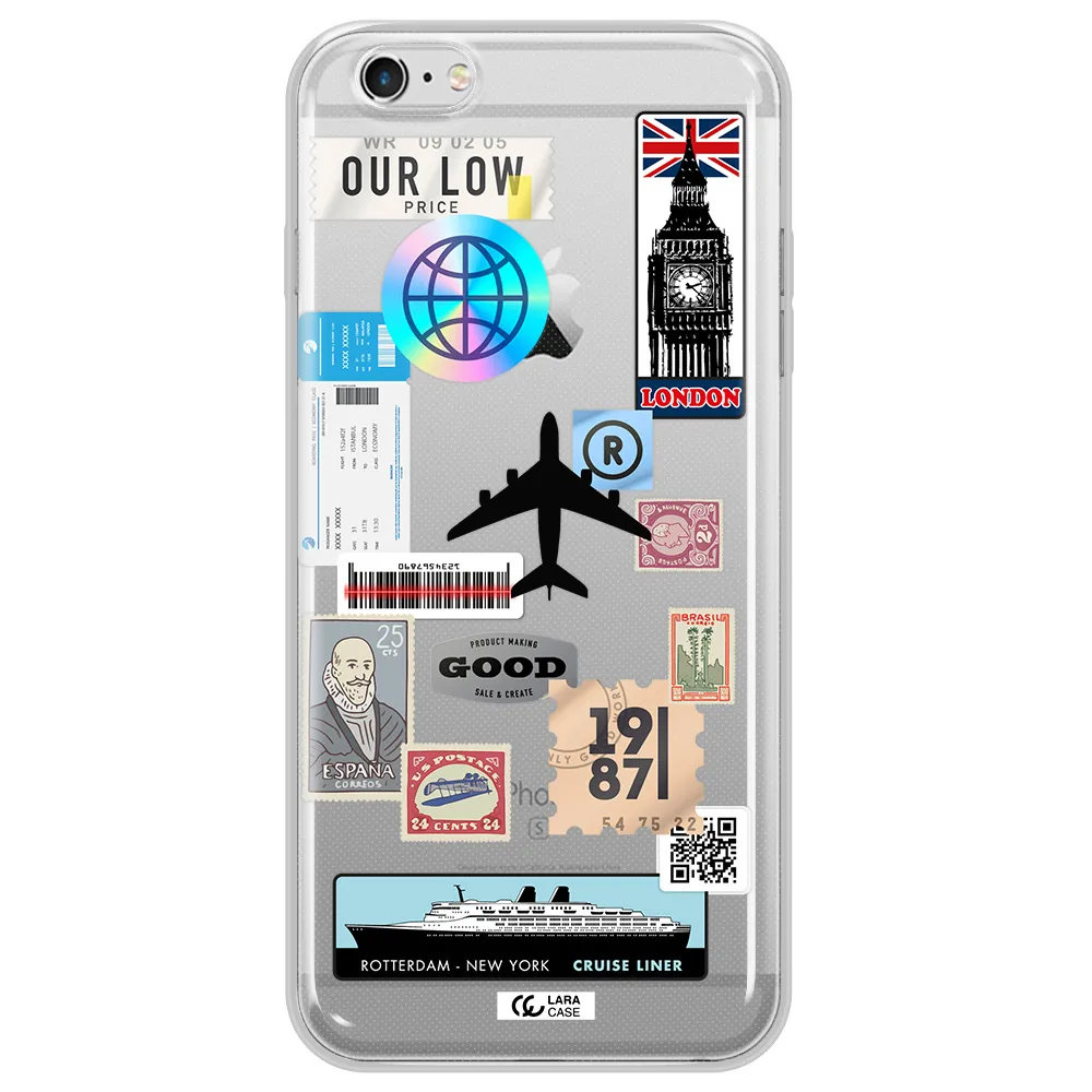 Stamp Stickers Apple iPhone 6S Clear TPU Case