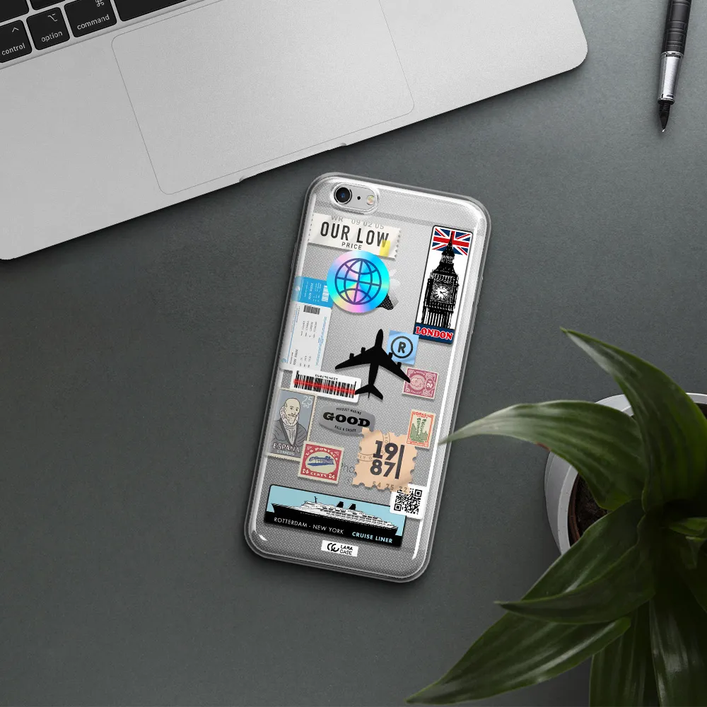 Stamp Stickers Apple iPhone 6S Clear TPU Case