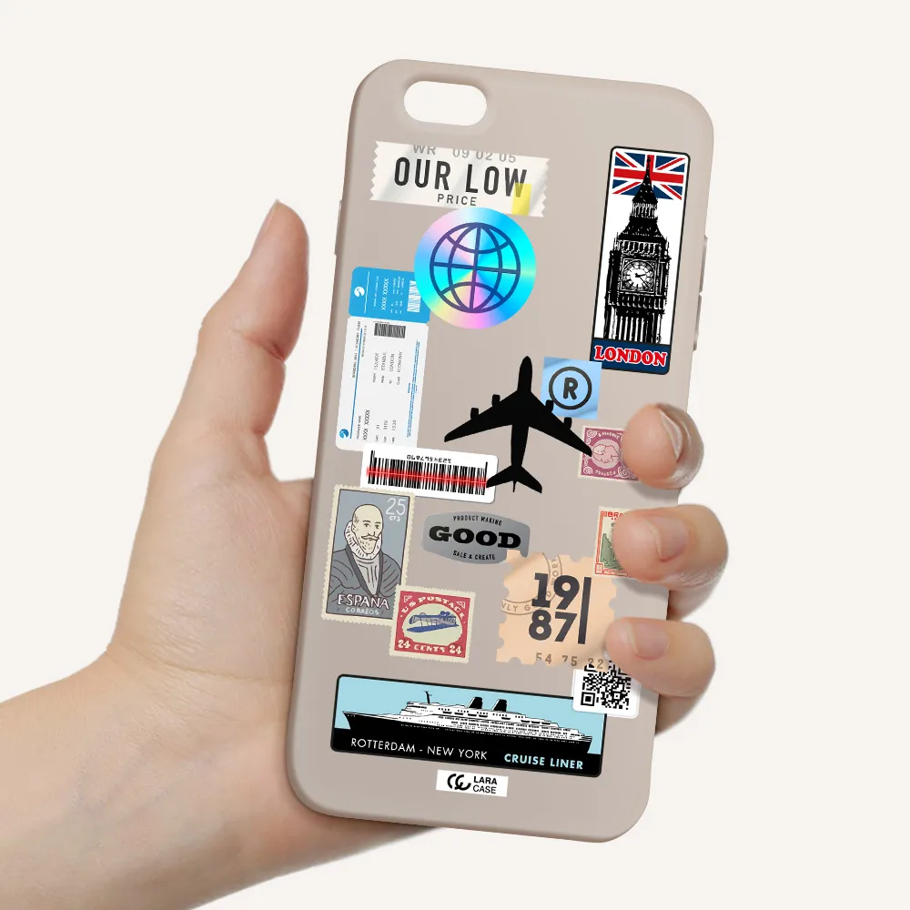 Stamp Stickers Apple iPhone 6S Silicone Stone Case