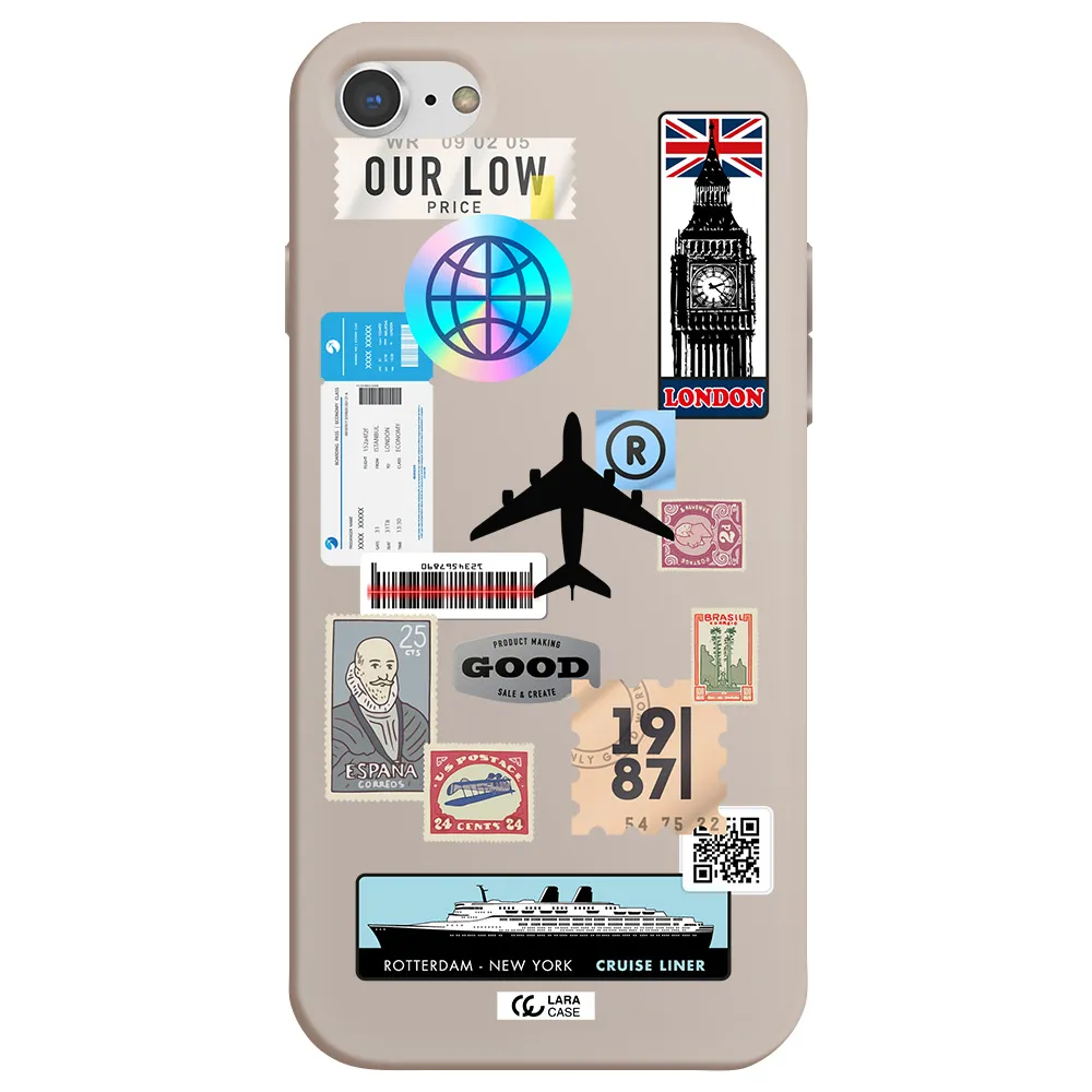 Stamp Stickers Apple iPhone 8 Silicone Stone Case