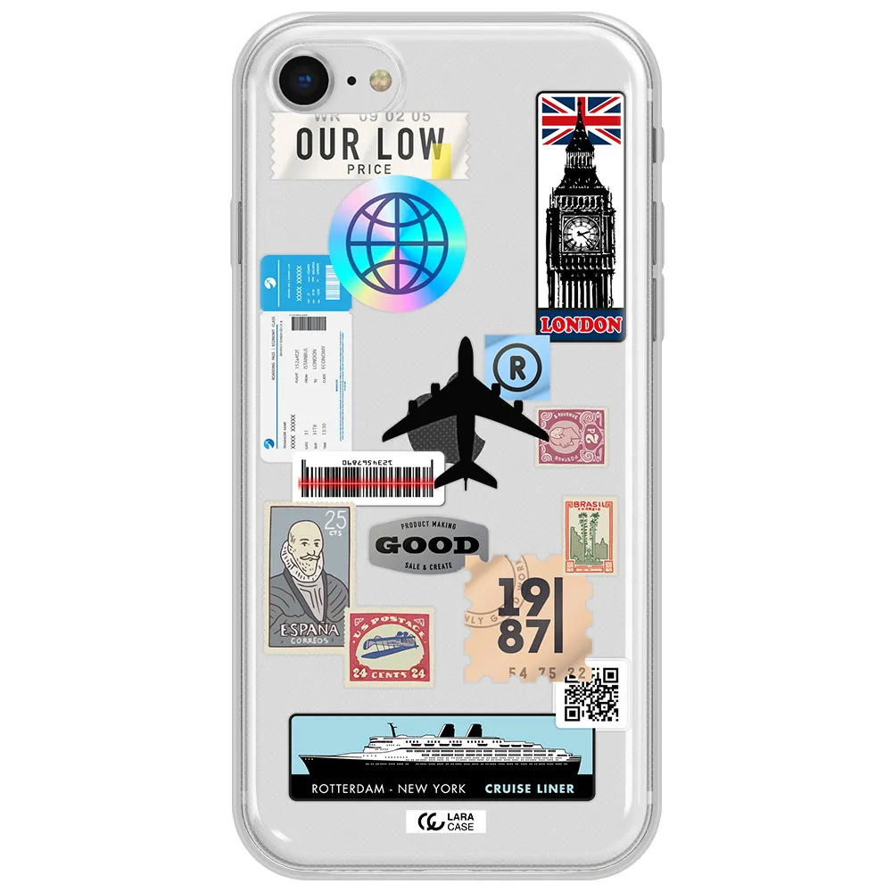 Stamp Stickers Apple Iphone Se 2020 Clear Tpu Case