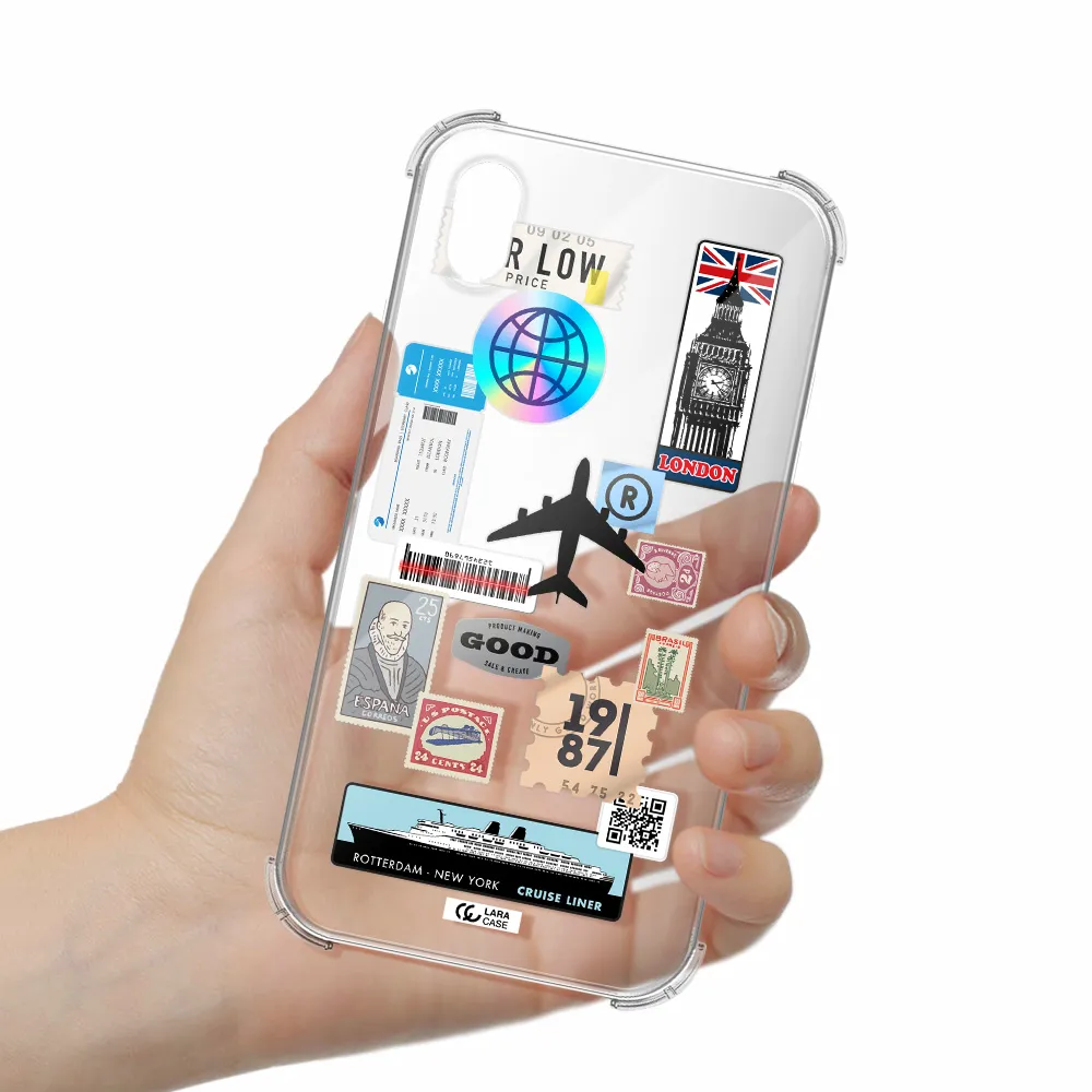 Stamp Stickers Apple iPhone XR Clear PC Case