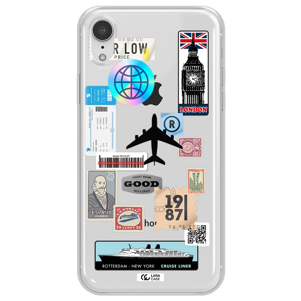 Stamp Stickers Apple iPhone XR Clear TPU Case