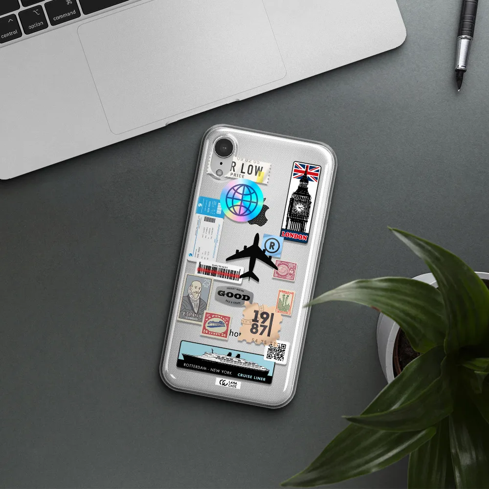 Stamp Stickers Apple iPhone XR Clear TPU Case